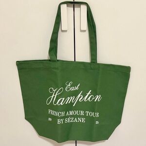 Sézane Green East Hampton Tote Bag